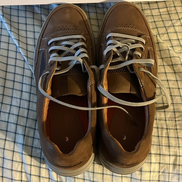 Clarks Men’s Unstructured Sneakers - Unrhombus - Tan Nubuck - Size 9 1/2 - NIB - Picture 2 of 6